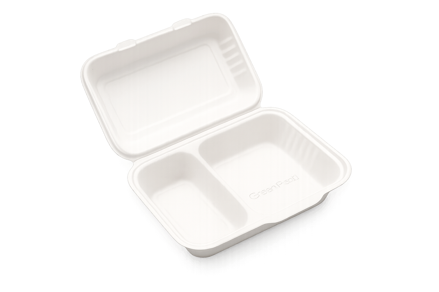 2 Compartment Bagasse Clamshell Image