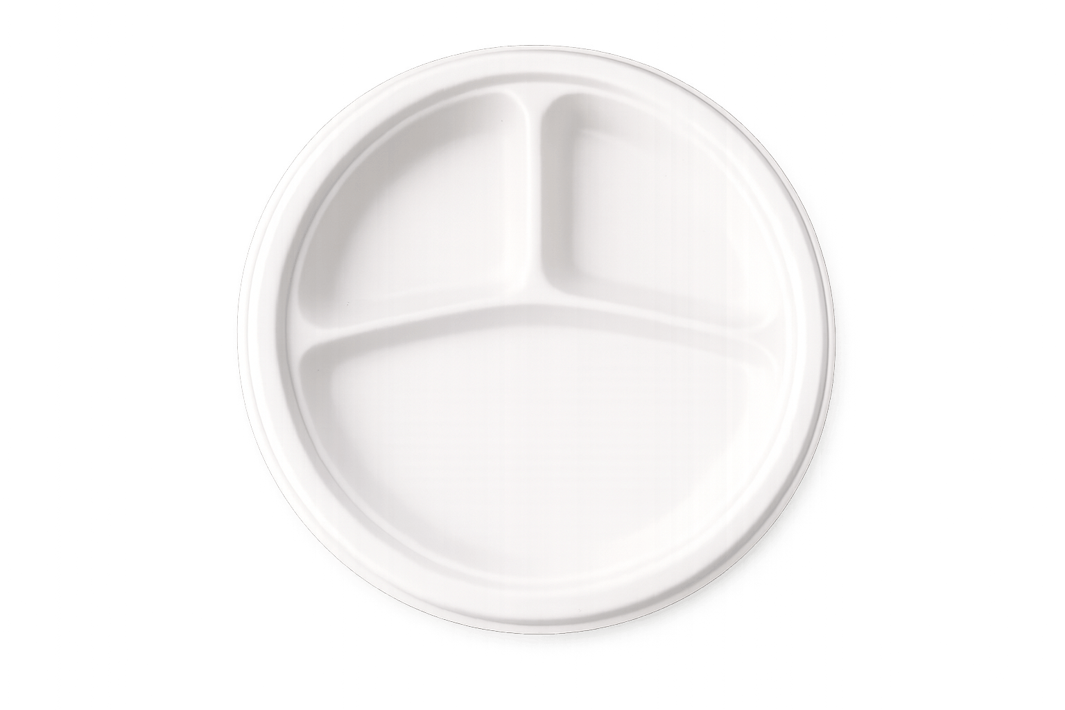 3 Compartment Bagasse Plate Image