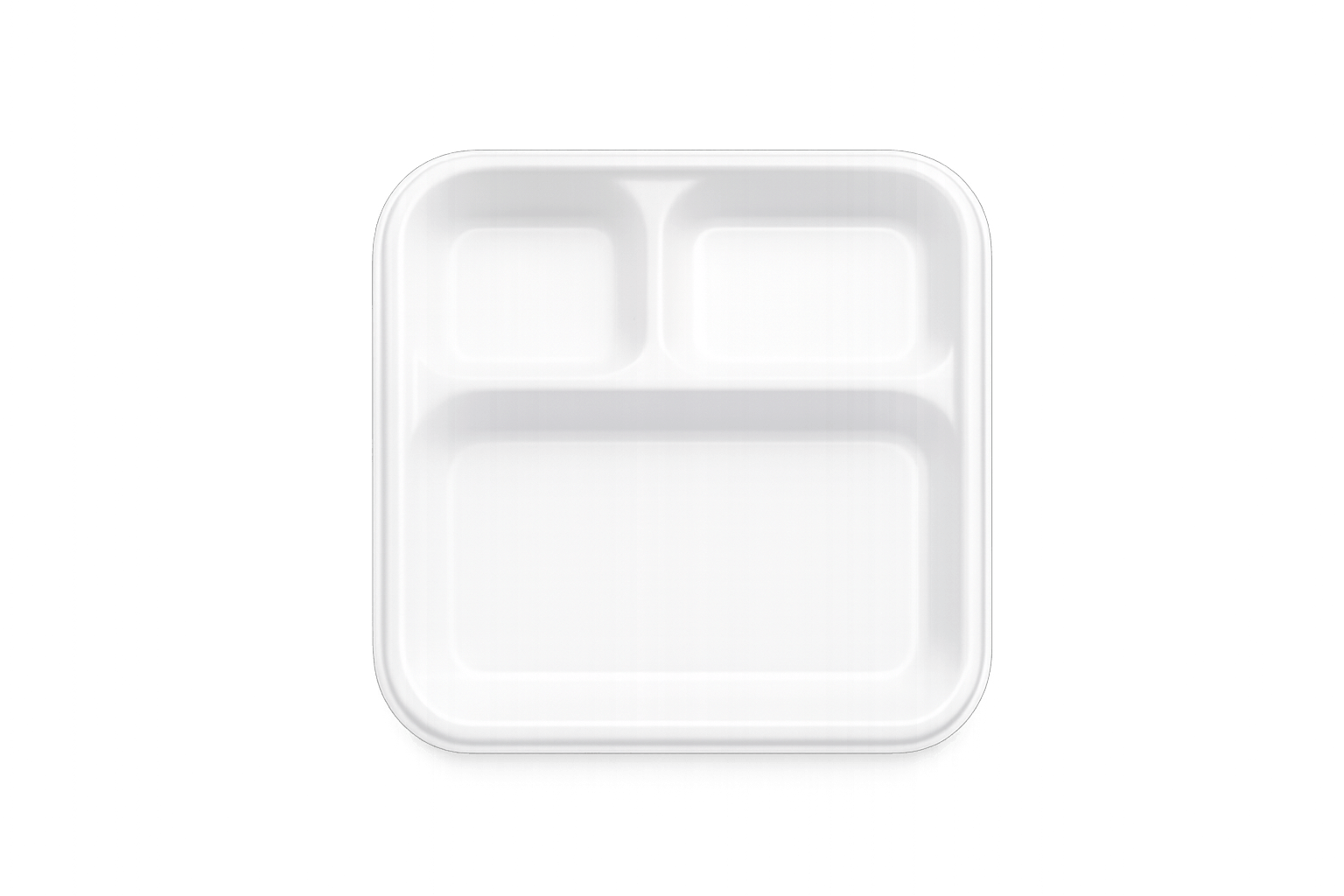 3 CP Bagasse Meal Tray with Lid Image