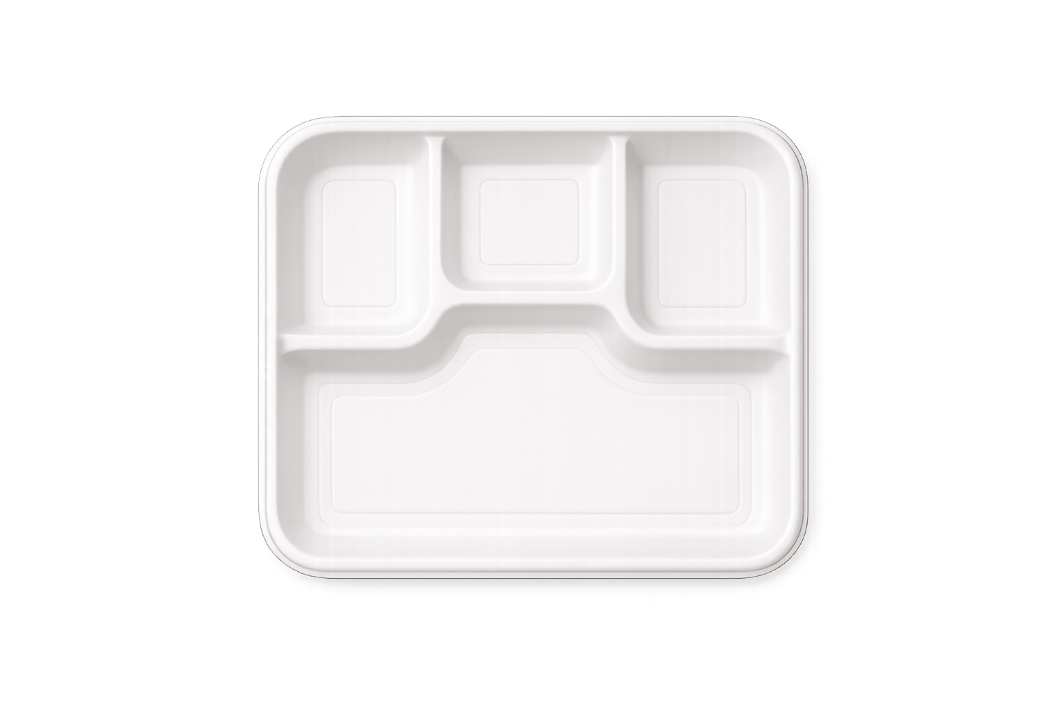 4 CP Bagasse Meal Tray with Lid Image