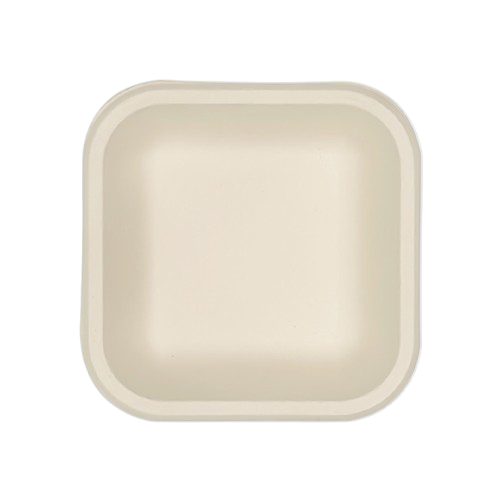 Unbleached(Natural Brown) Square Plate Image